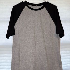 Black and Gray women’s Raglan Shirt